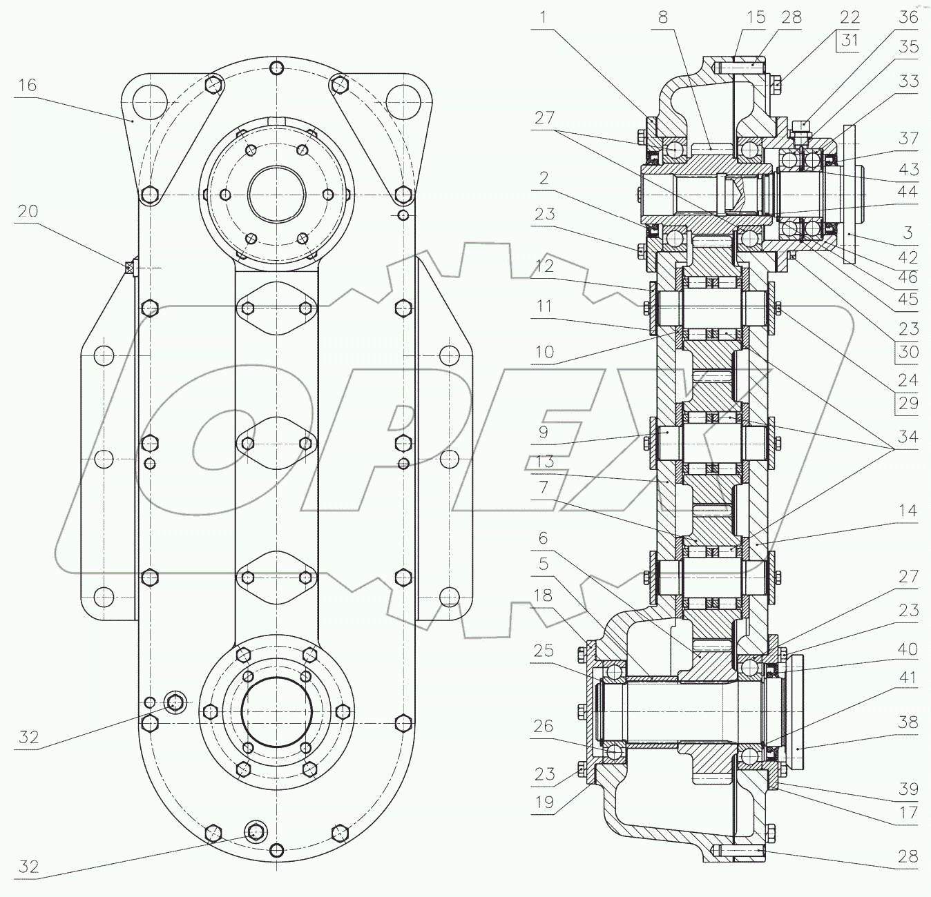  Передний ВОМ