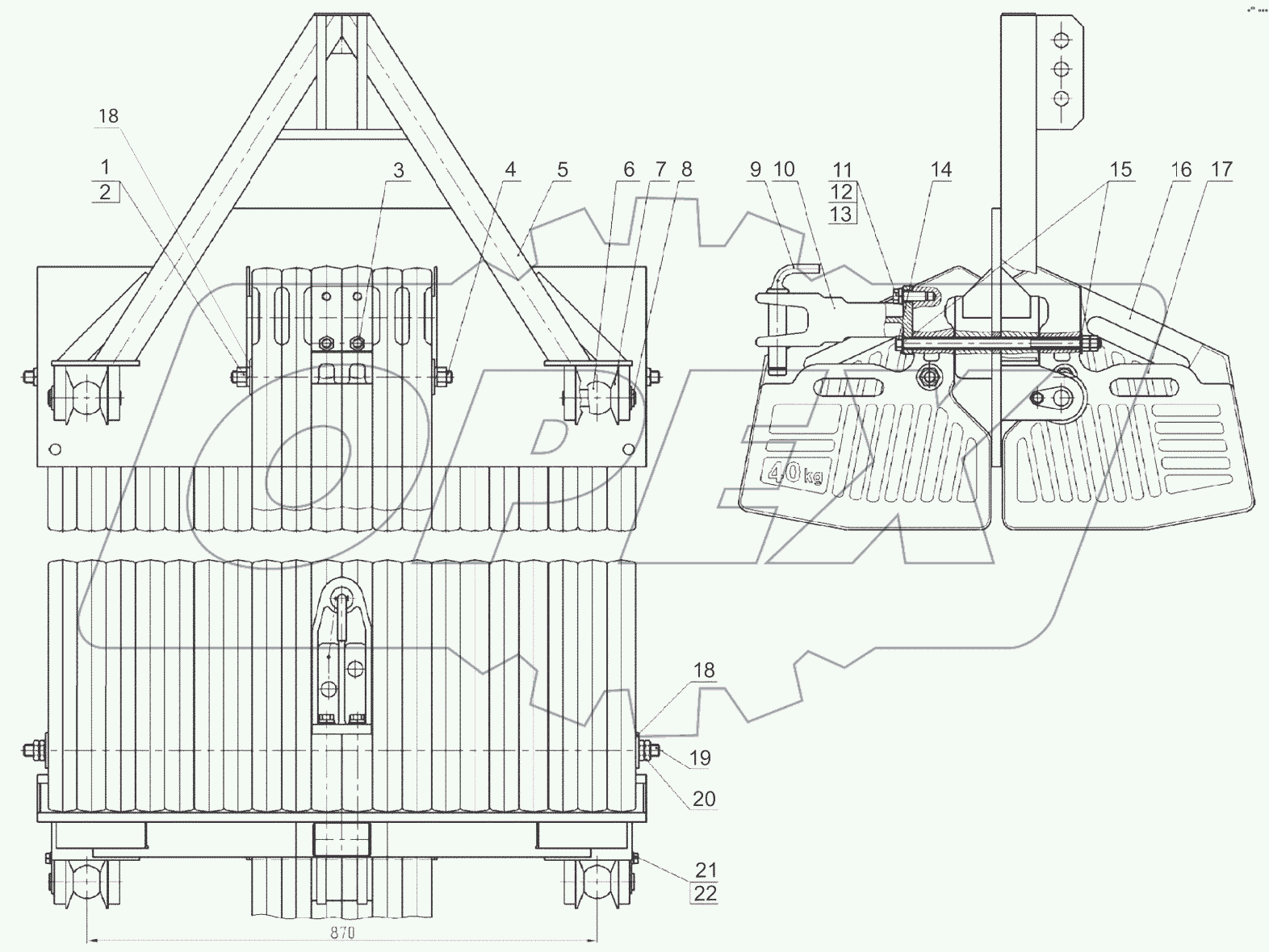  Кронштейн с грузами