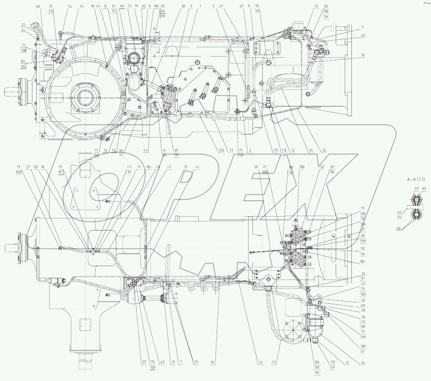  Система смазки и управления трансмиссии