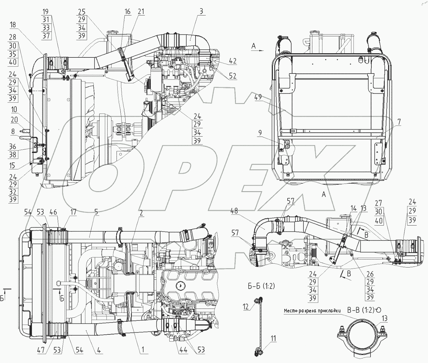  Установка охладителя 3522С-1317010-В