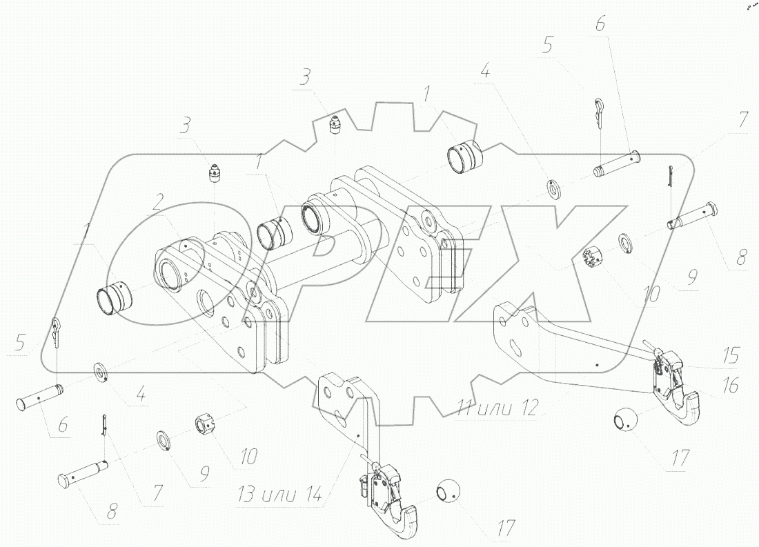  Блок нижних тяг 3522-4606025