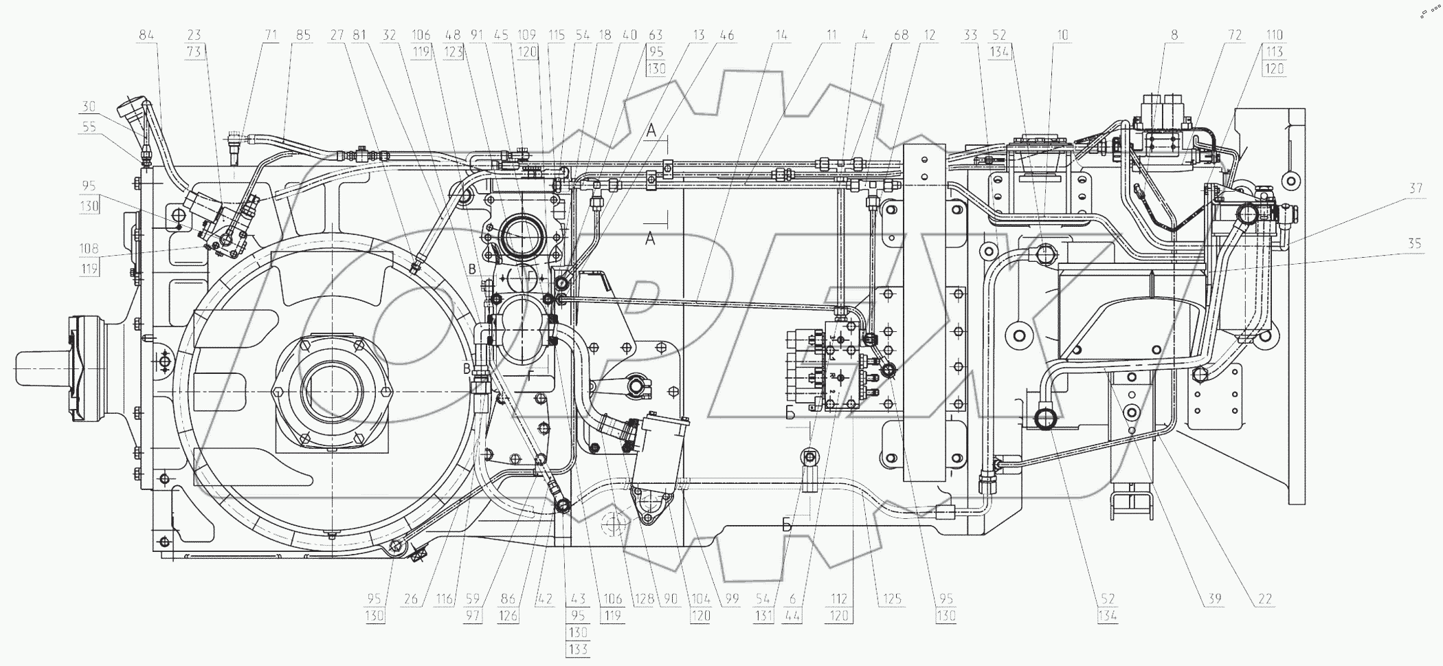  Гидросистема трансмиссии 3525-4637010