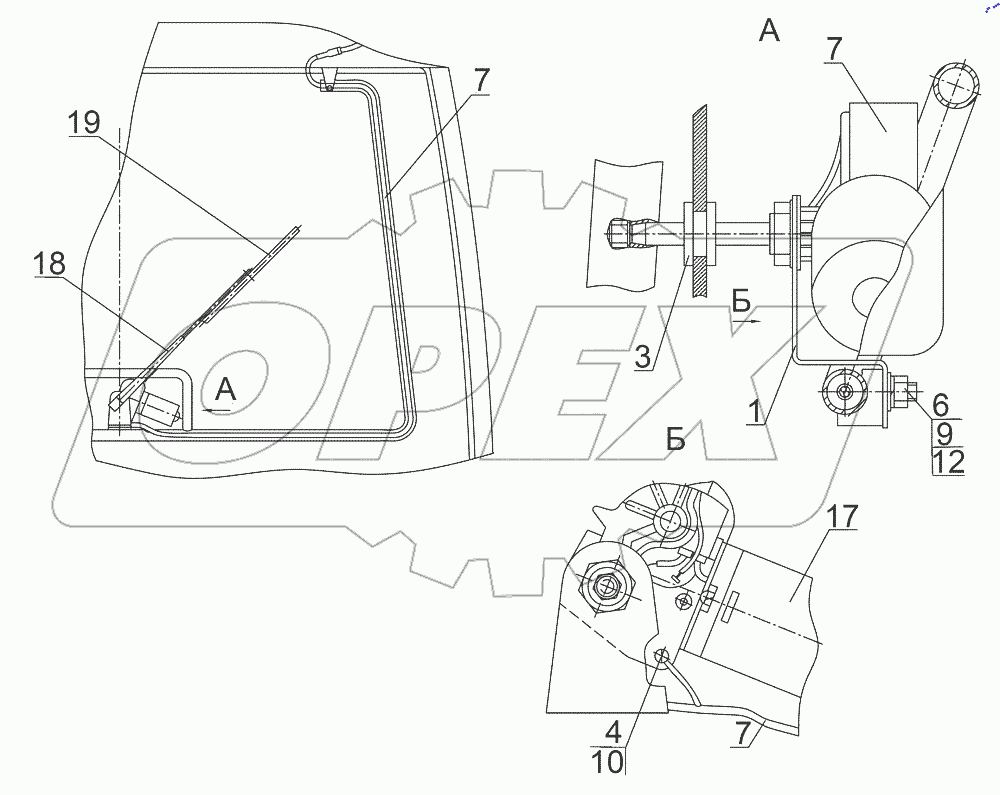  Установка заднего стеклоочистителя 923-5205020