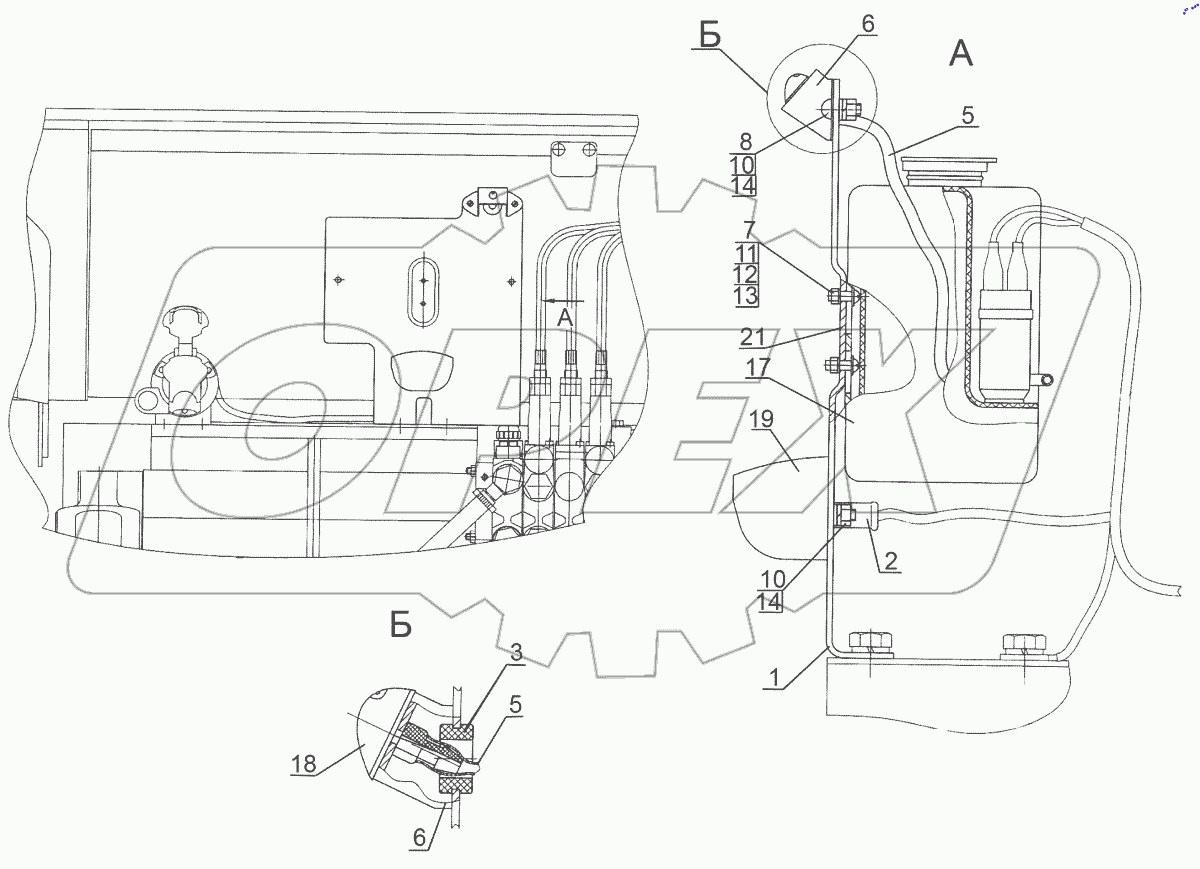  Установка стеклоомывателя заднего 2522-5208020