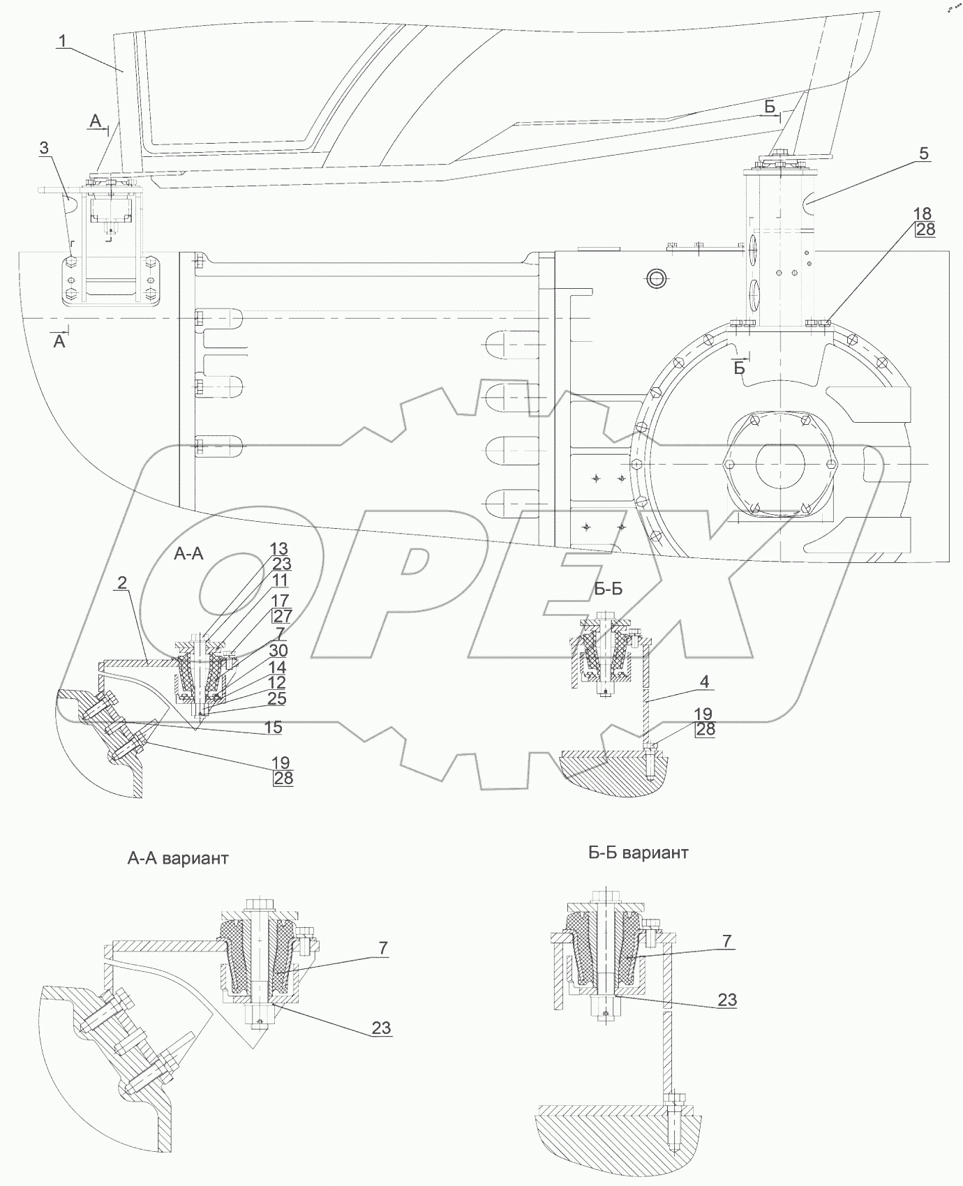  Установка кабины 3522-6700005