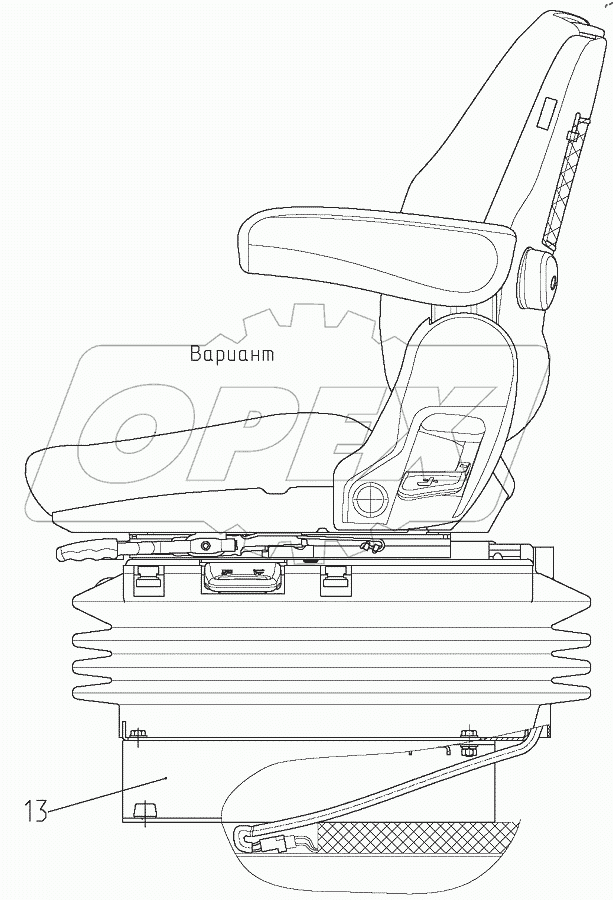  Сиденье оператора 3525-6800000