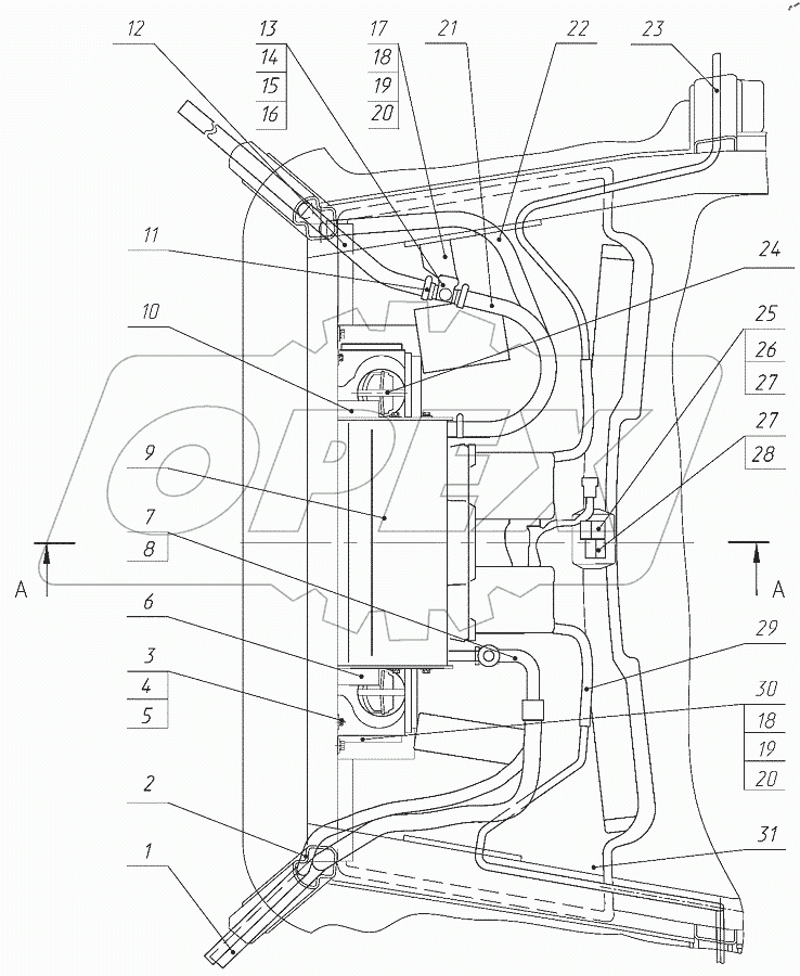  Установка отопителя-охладителя 2822-8101010