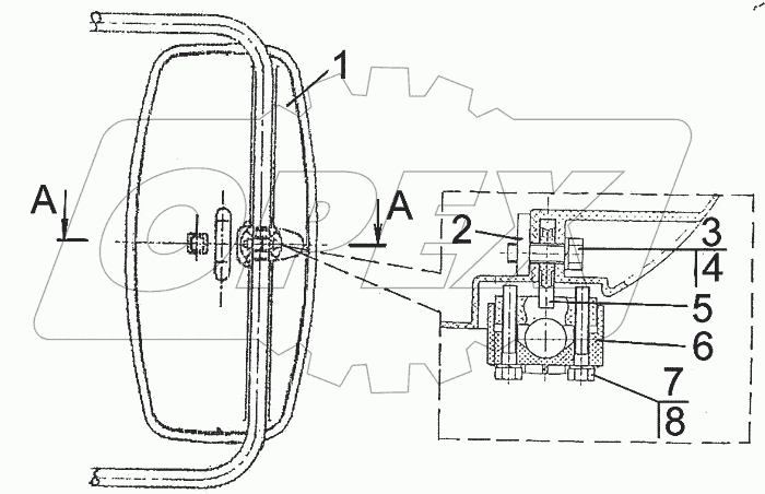  Зеркало наружное САКД 458201.050