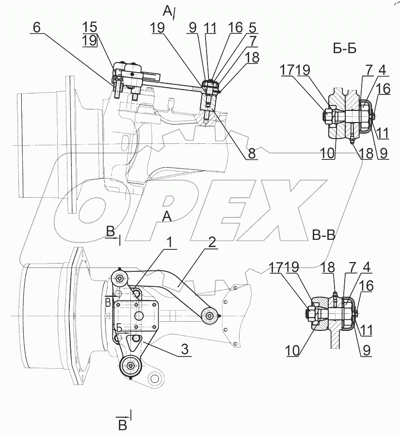  Механизм поворота крыла 3520-8403050