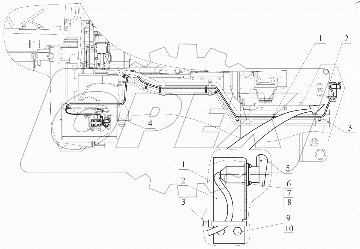  Установка передней розетки 3522-8700085
