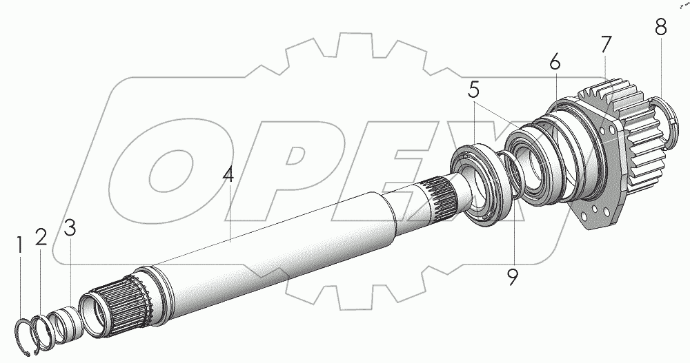  Вал первичный 3522-1701090-Б