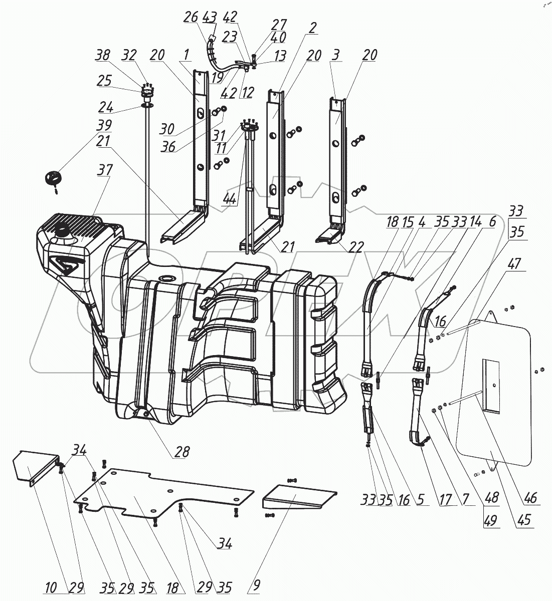  Бак топливный 3522С-1101000