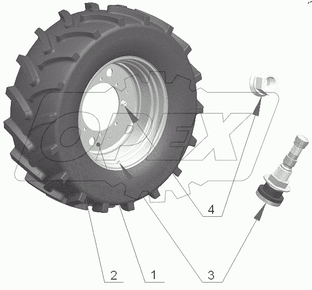  Колеса передние ведущие 3522-3101010
