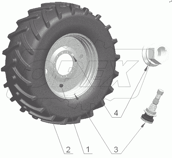 Колеса задние ведущие 3522-3107010