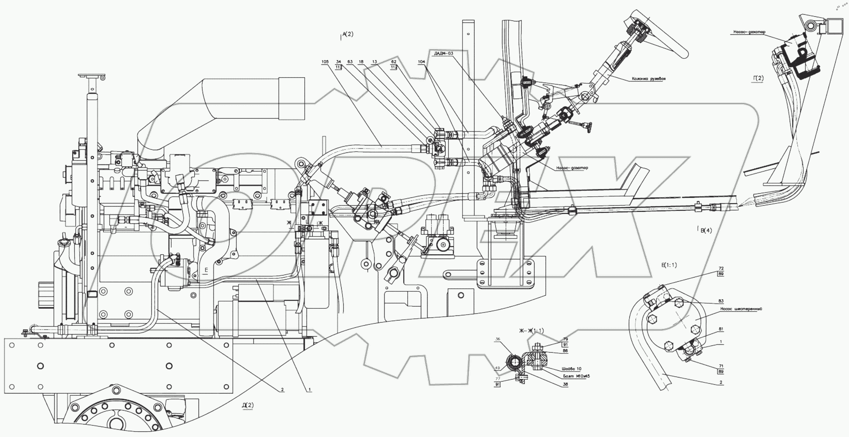  Управление рулевое 3522С-3400010