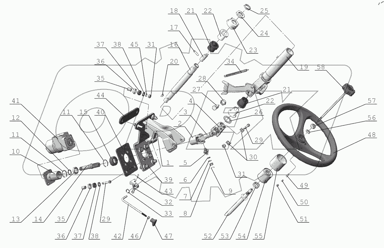  Колонка рулевая 2522-3401000-03, 2522-3401010
