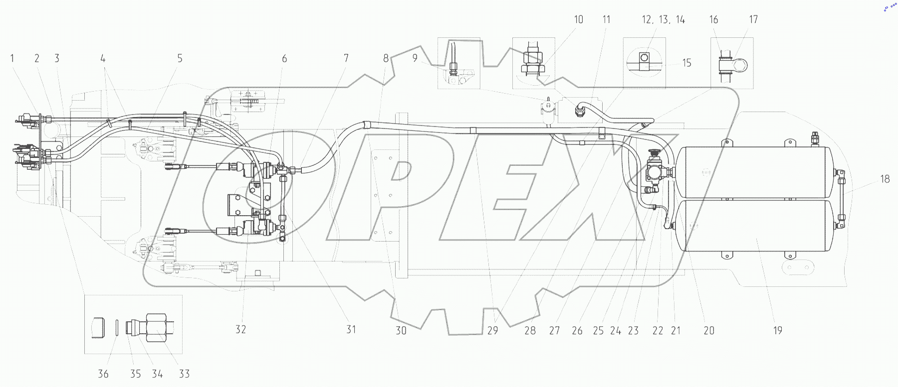  Пневмопривод (комбинированный) 3522С-3506710