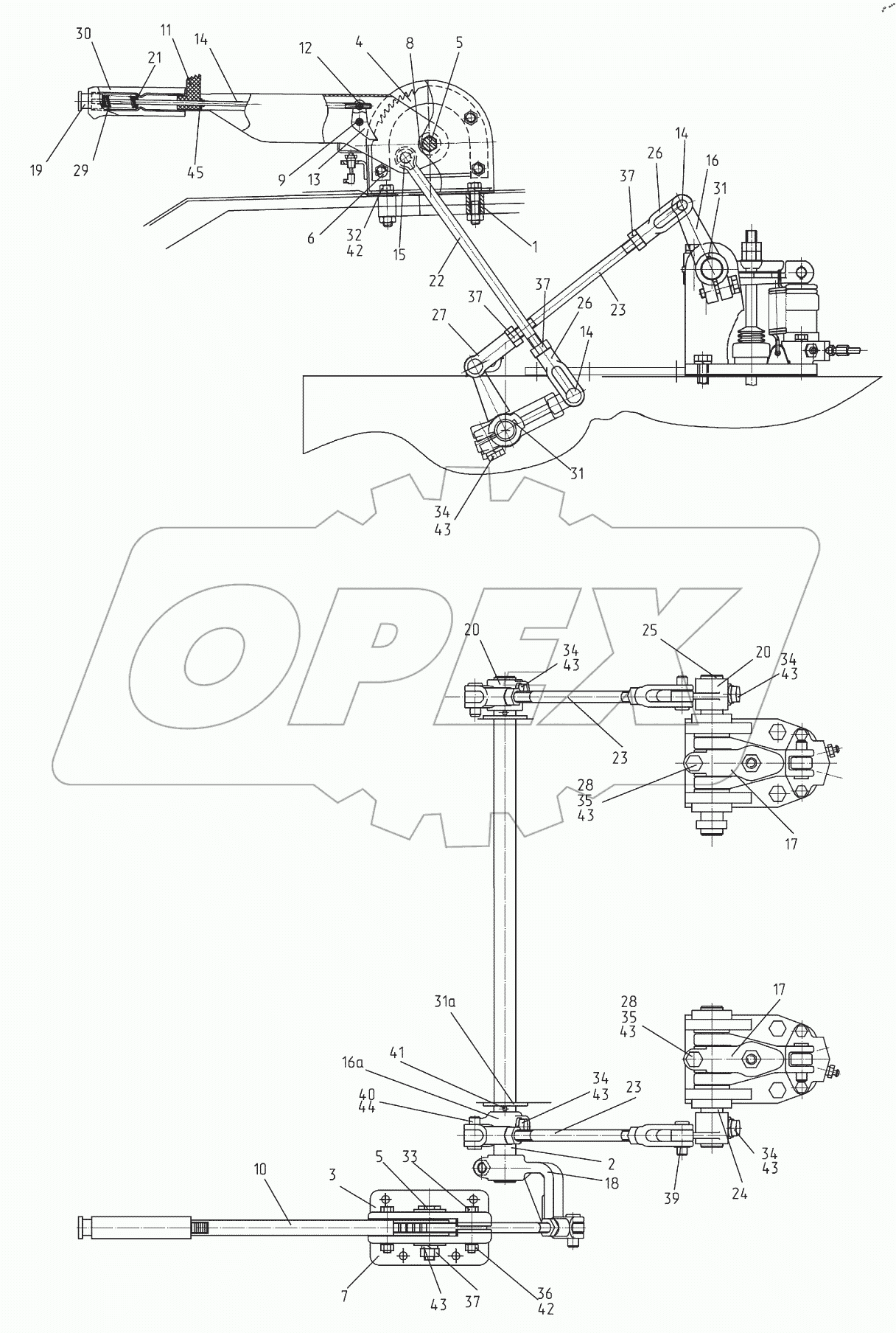  Управление стояночным тормозом 2522-3507010-01