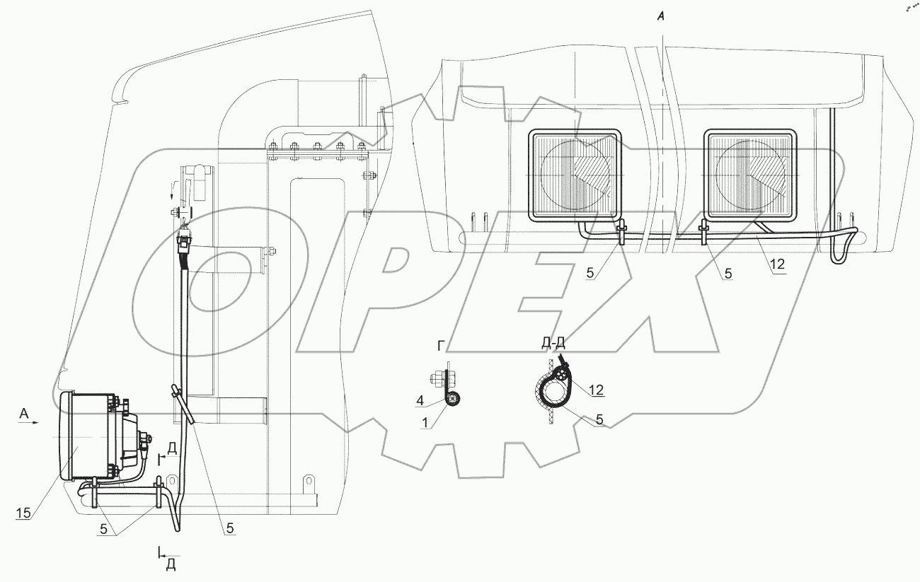  Установка фар дорожных 2522-3700020