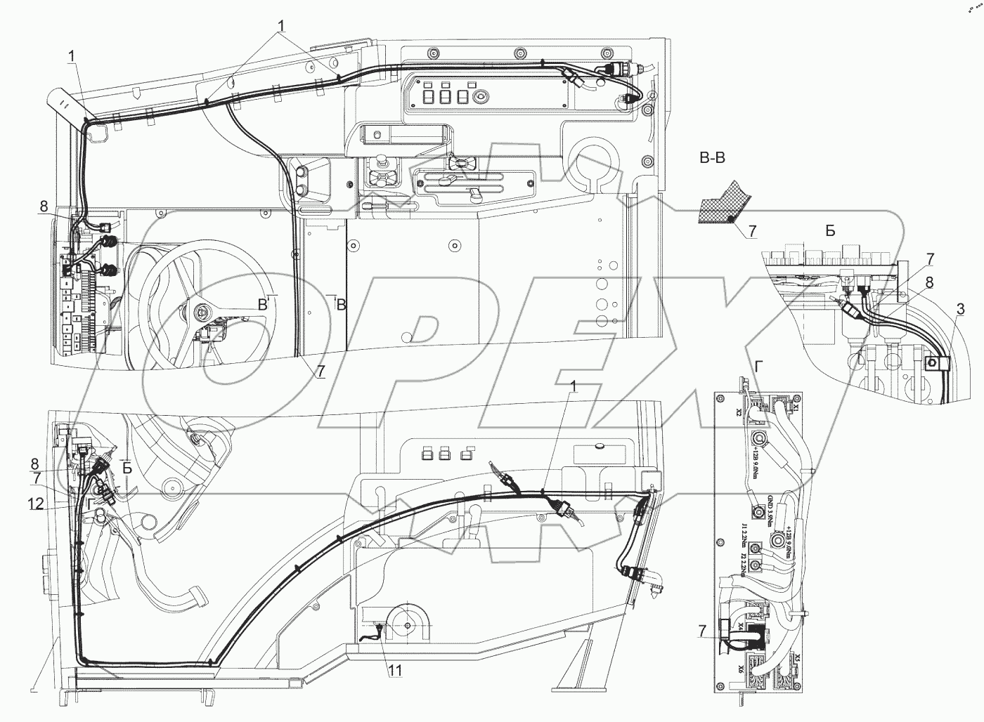  Электрооборудование кабины 925-3700050