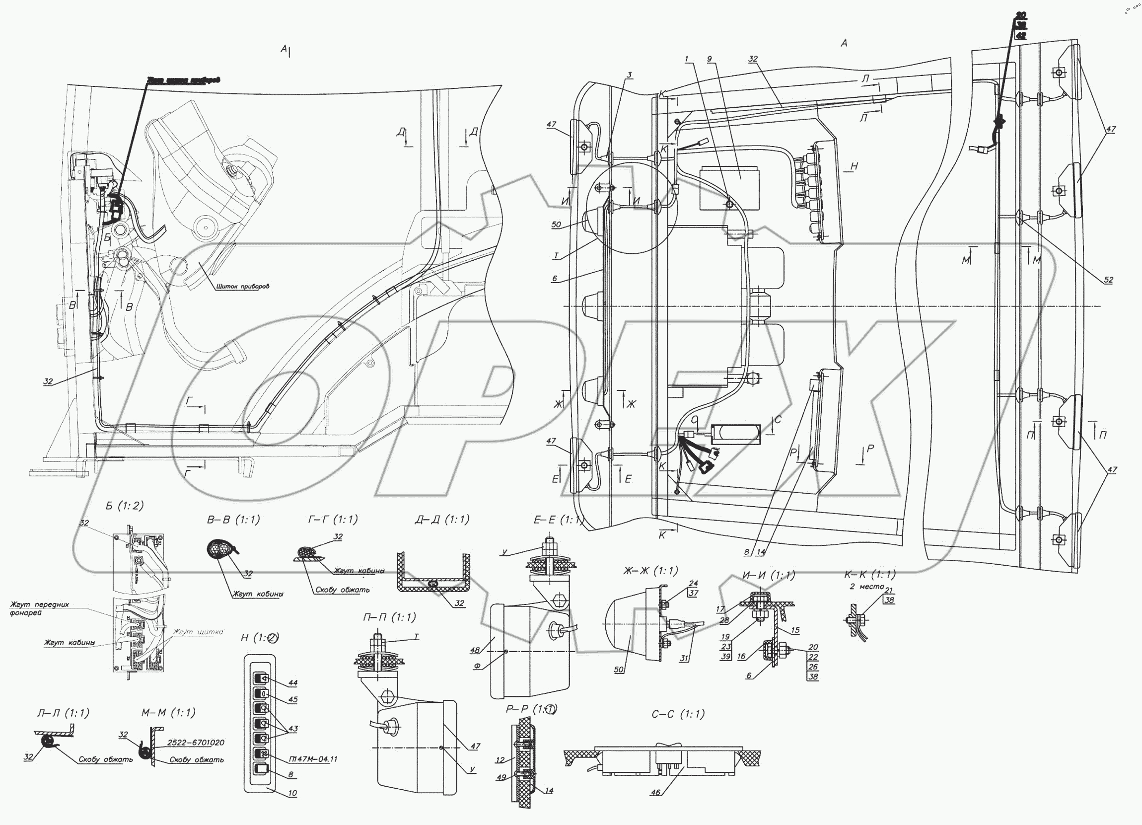  Установка фар рабочих 925-3700110-02