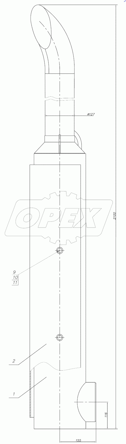  Глушитель в сборе 3522С-1205800