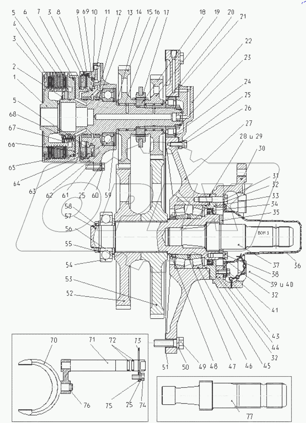  ВОМ задний 3522-4202010, 3522-4202010-01