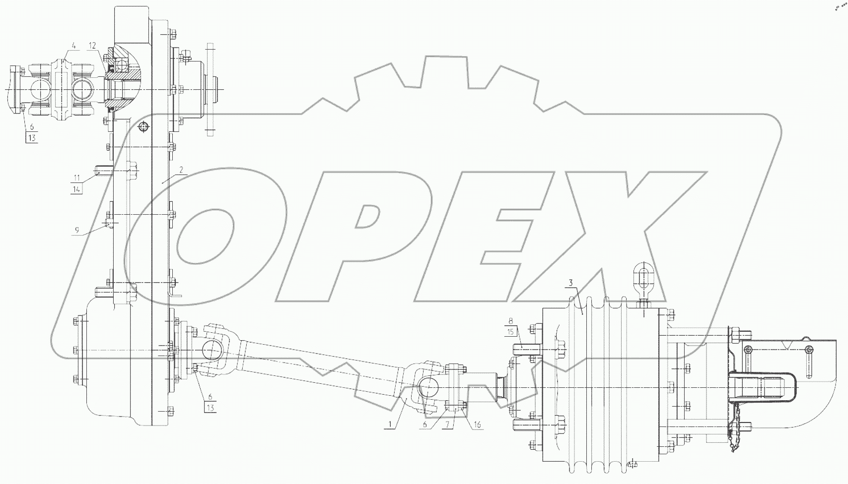  ВОМ передний 3522К-4209000