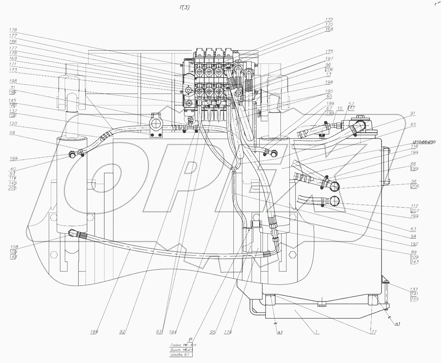 Гидросистема 3522С-4600010, 3522С-4600010-01