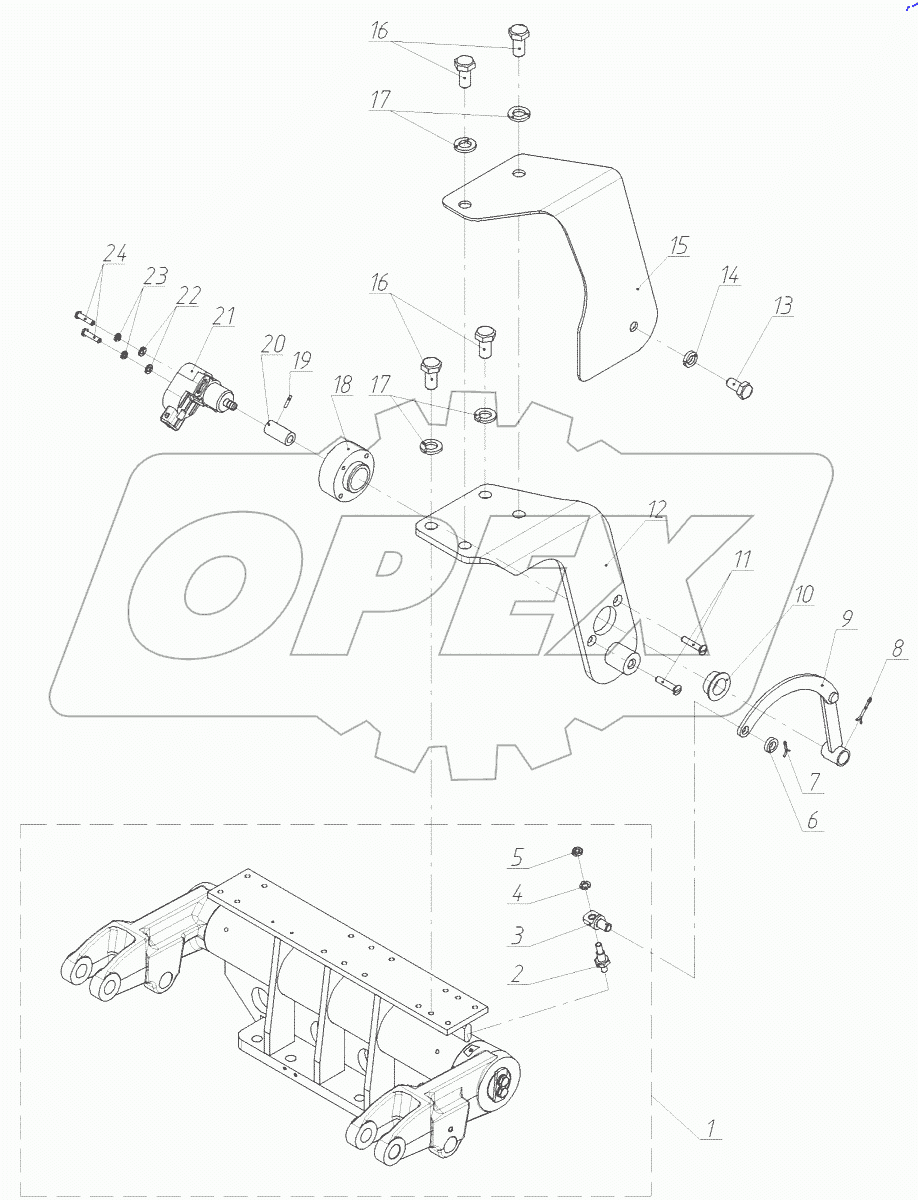  Установка датчика угла поворота (вариант)