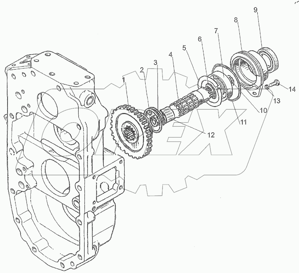  Вал привода ВОМ 320-1701230, 220-1701130
