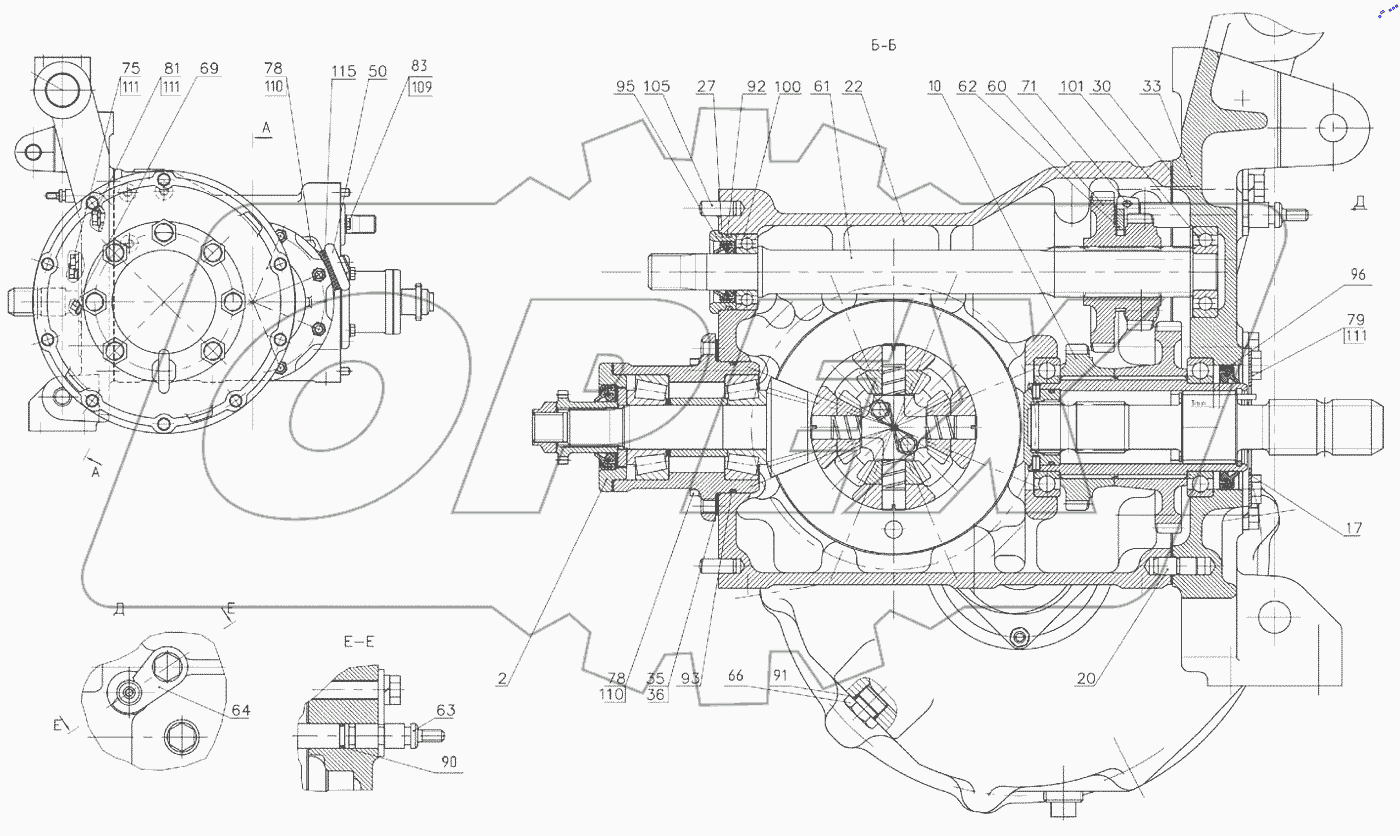  Корпус заднего моста 422-2401010-03