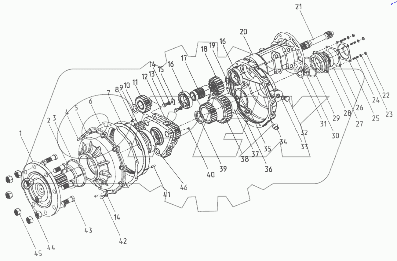  Конечная передача 422-2407010