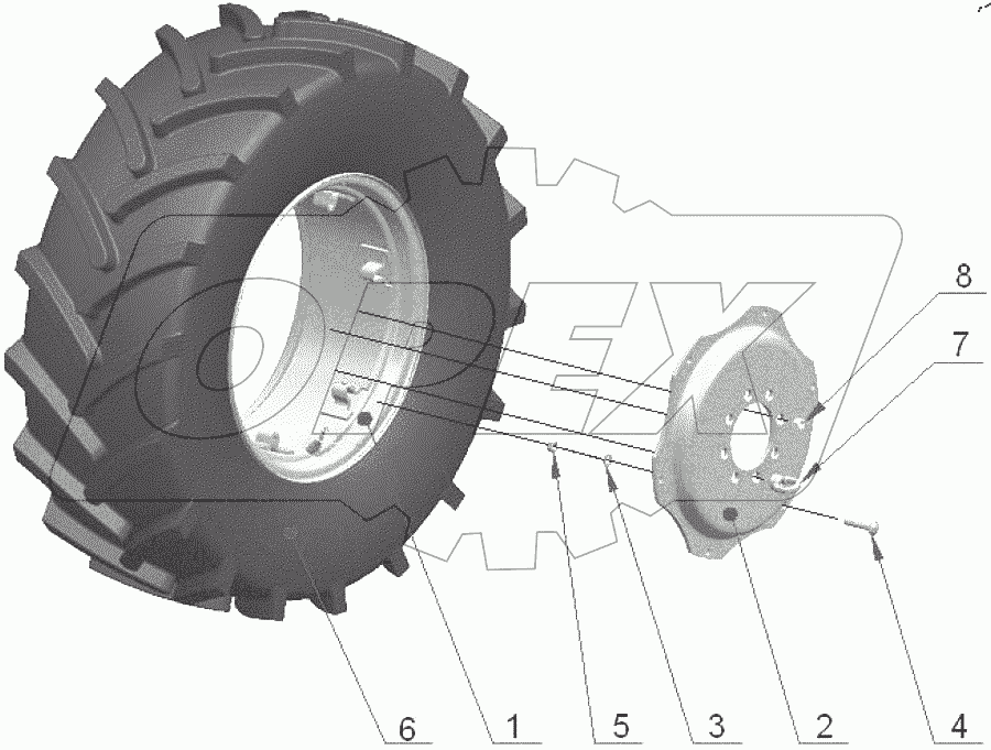  Колеса задние ведущие 822-3101010-01
