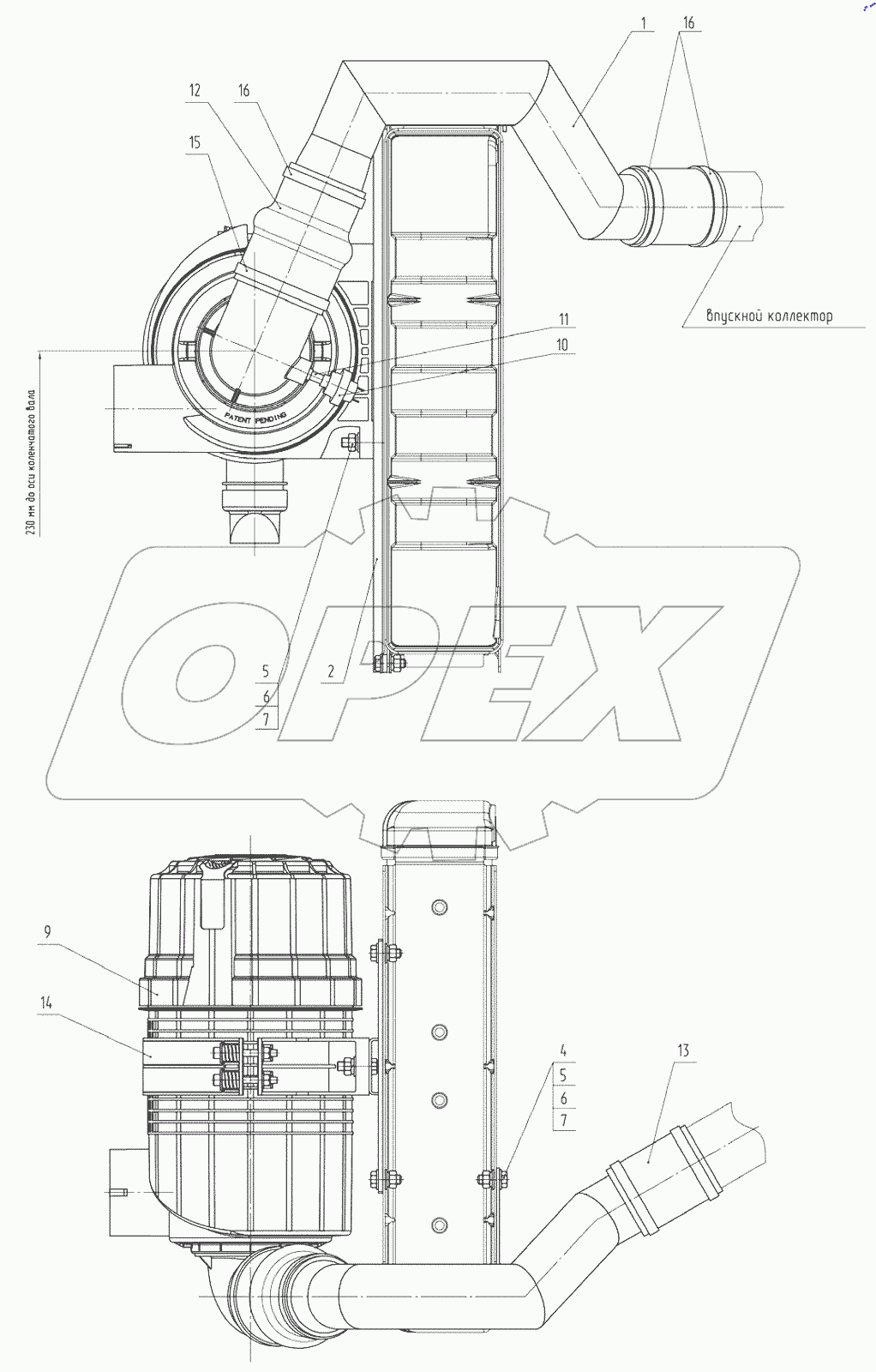  Установка воздухоочистителя 422-1109125