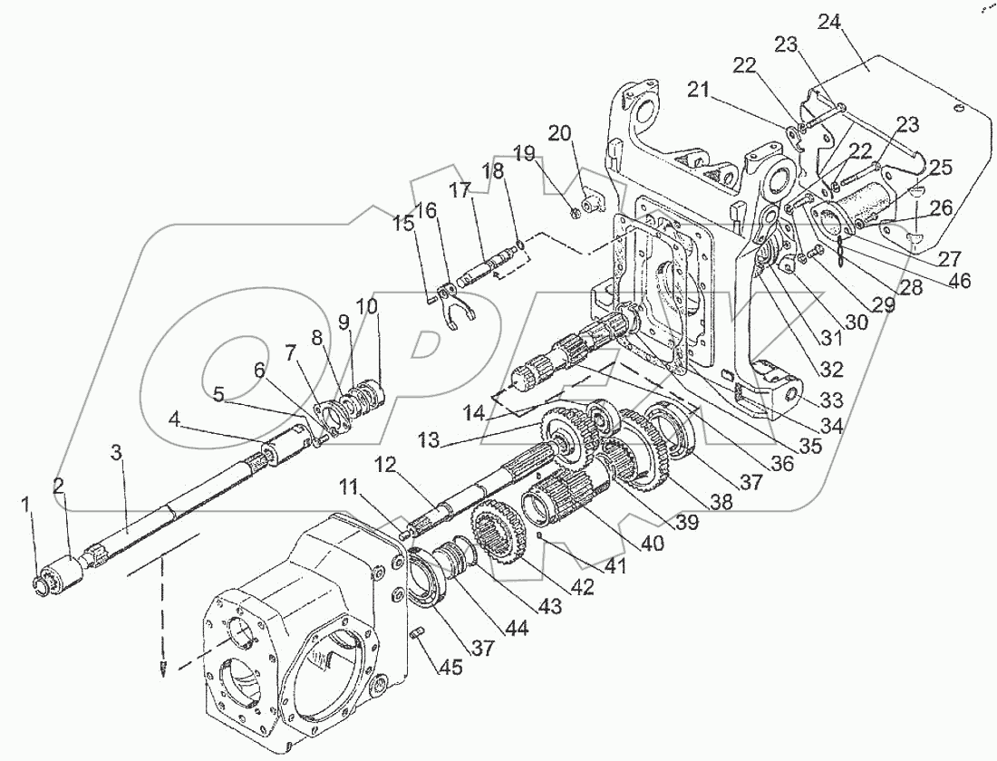  Вал отбора мощности задний 320-4202020