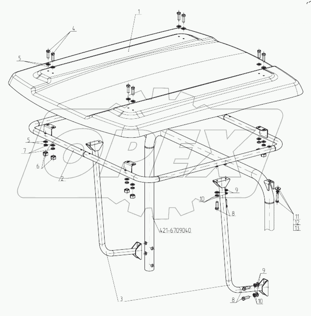  Установка верхнего пояса