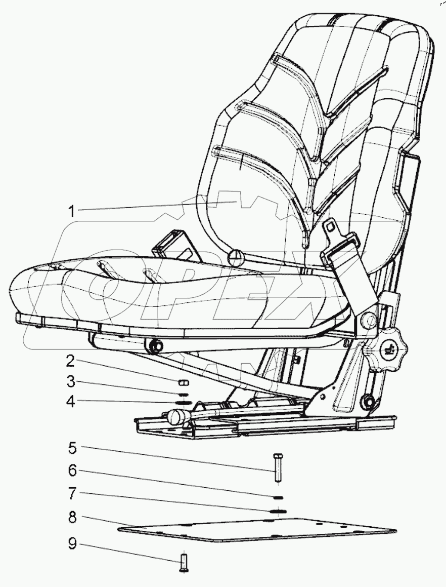  Установка сиденья 622-6800000