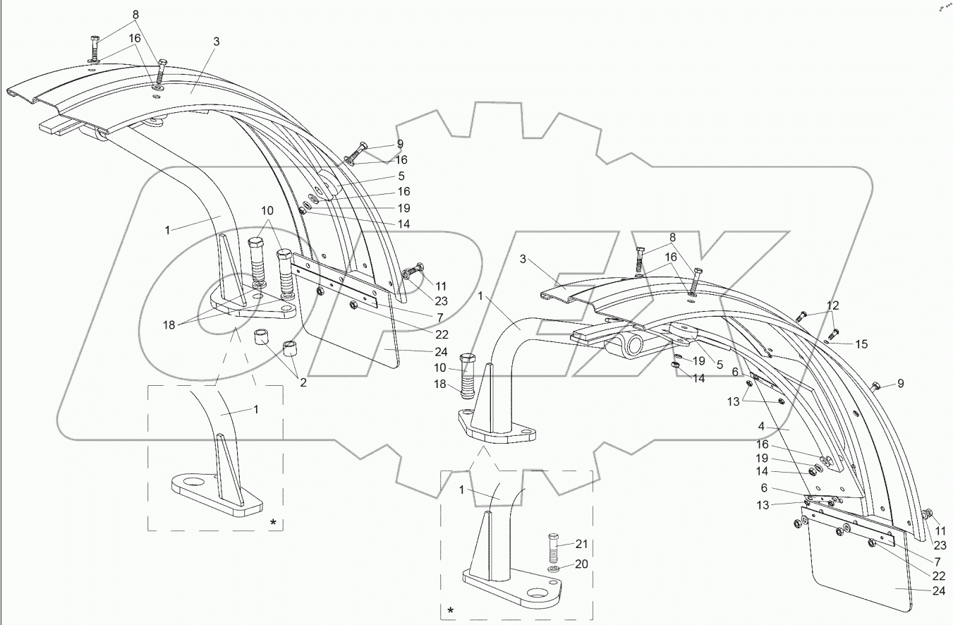  Крылья передних колес 320-8403020