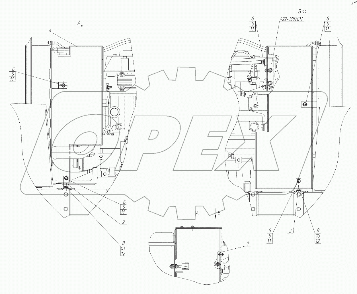  Ограждение вентилятора 451-1309200