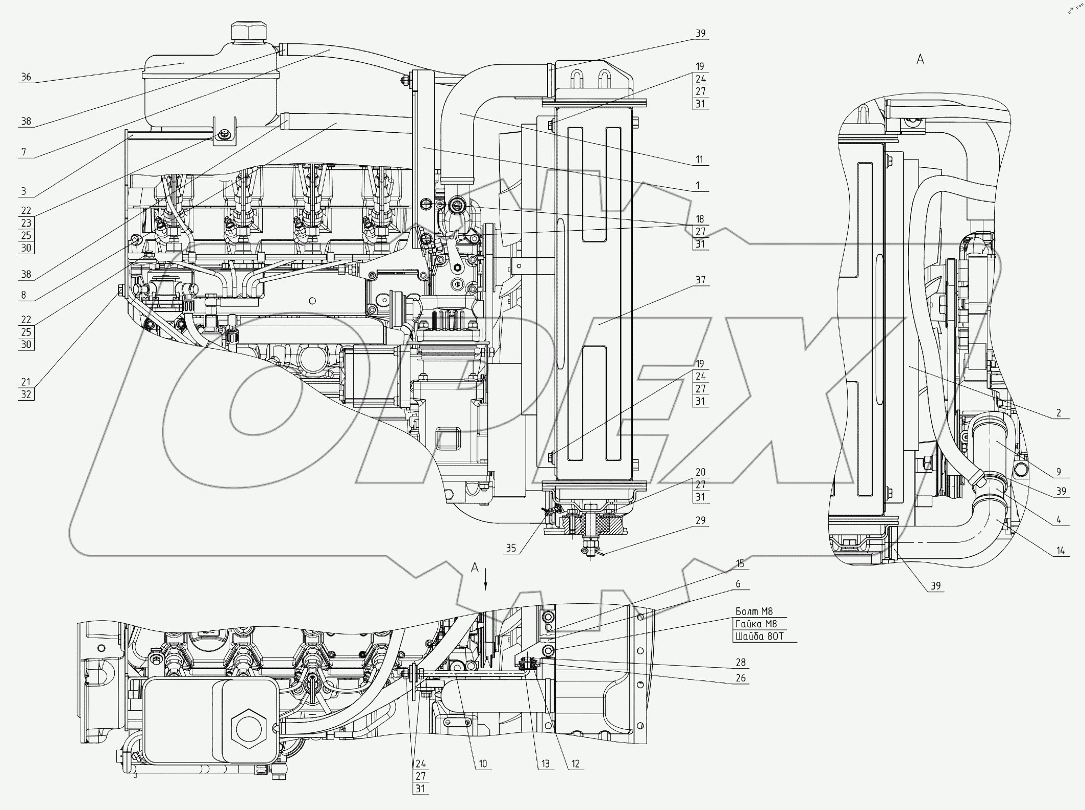 Блок охлаждения 651-1301009