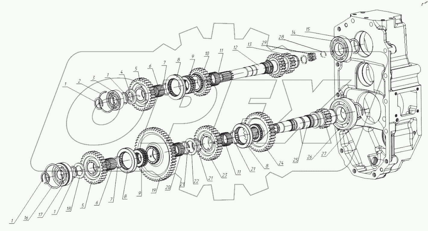  Вал первичный. Вал II промежуточный