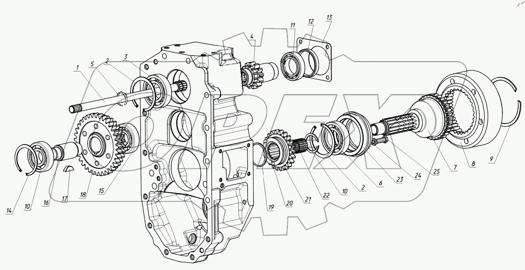  Привод насоса. Привод ВОМ