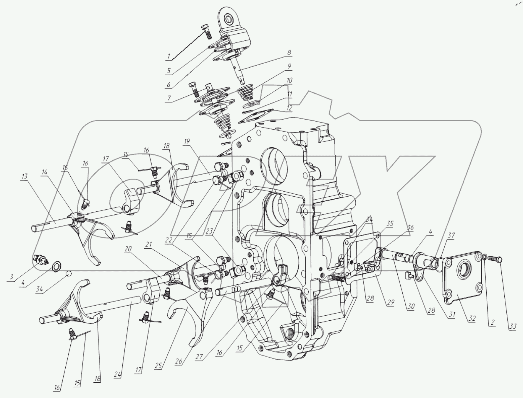  Механизм управления коробкой передач