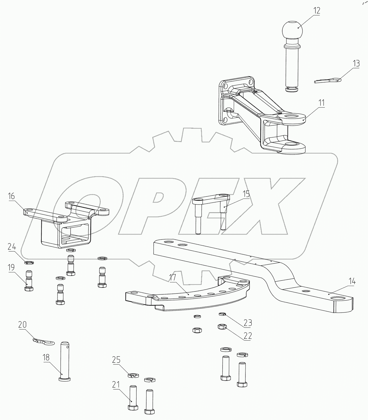  Тягово-сцепное устройство (ТСУ-1М) SAE