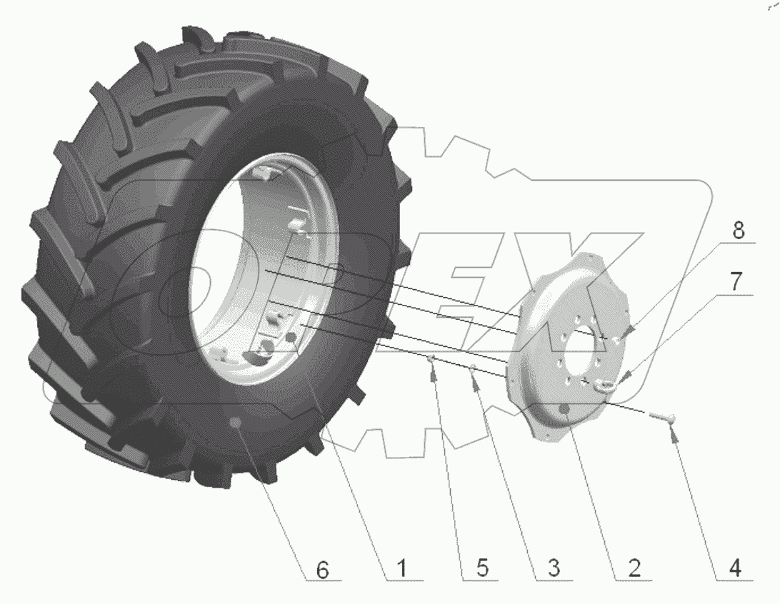  Колеса задние ведущие