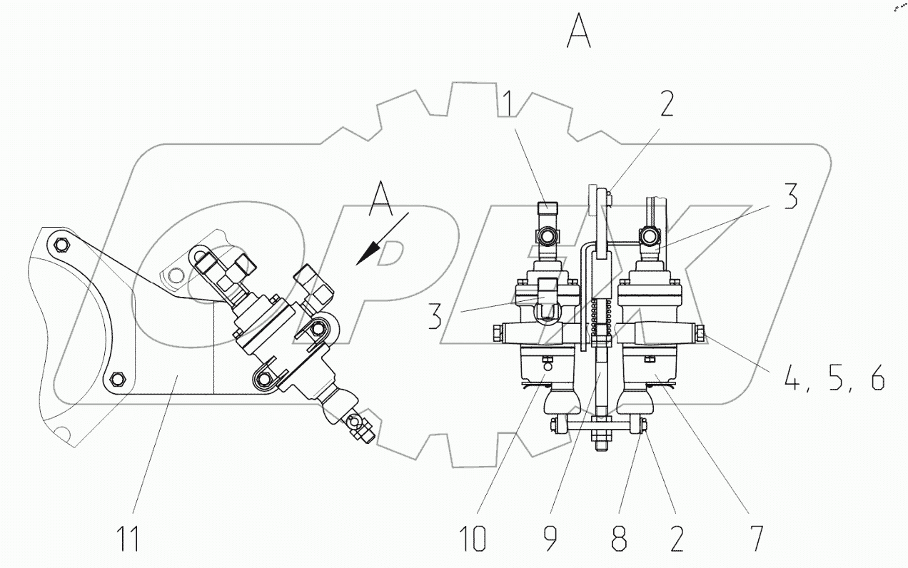  Кран тормозной