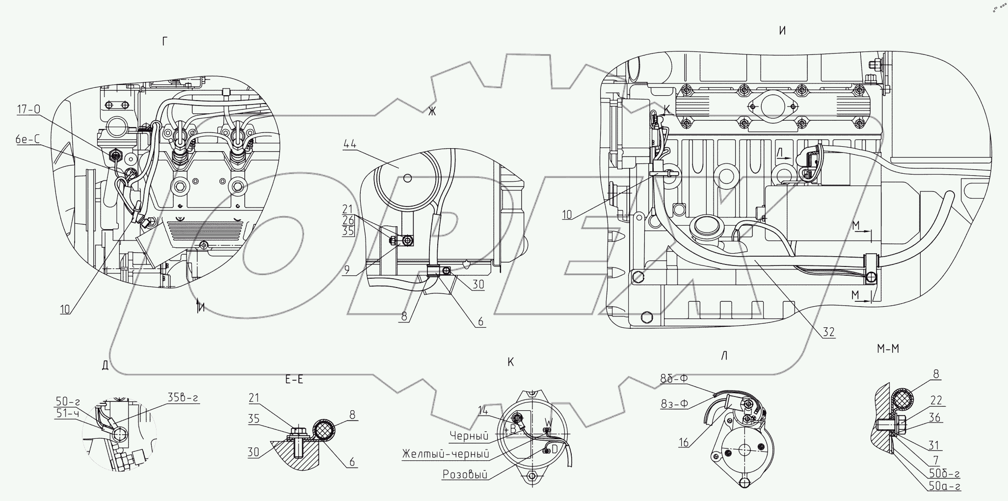  Электрооборудование двигателя