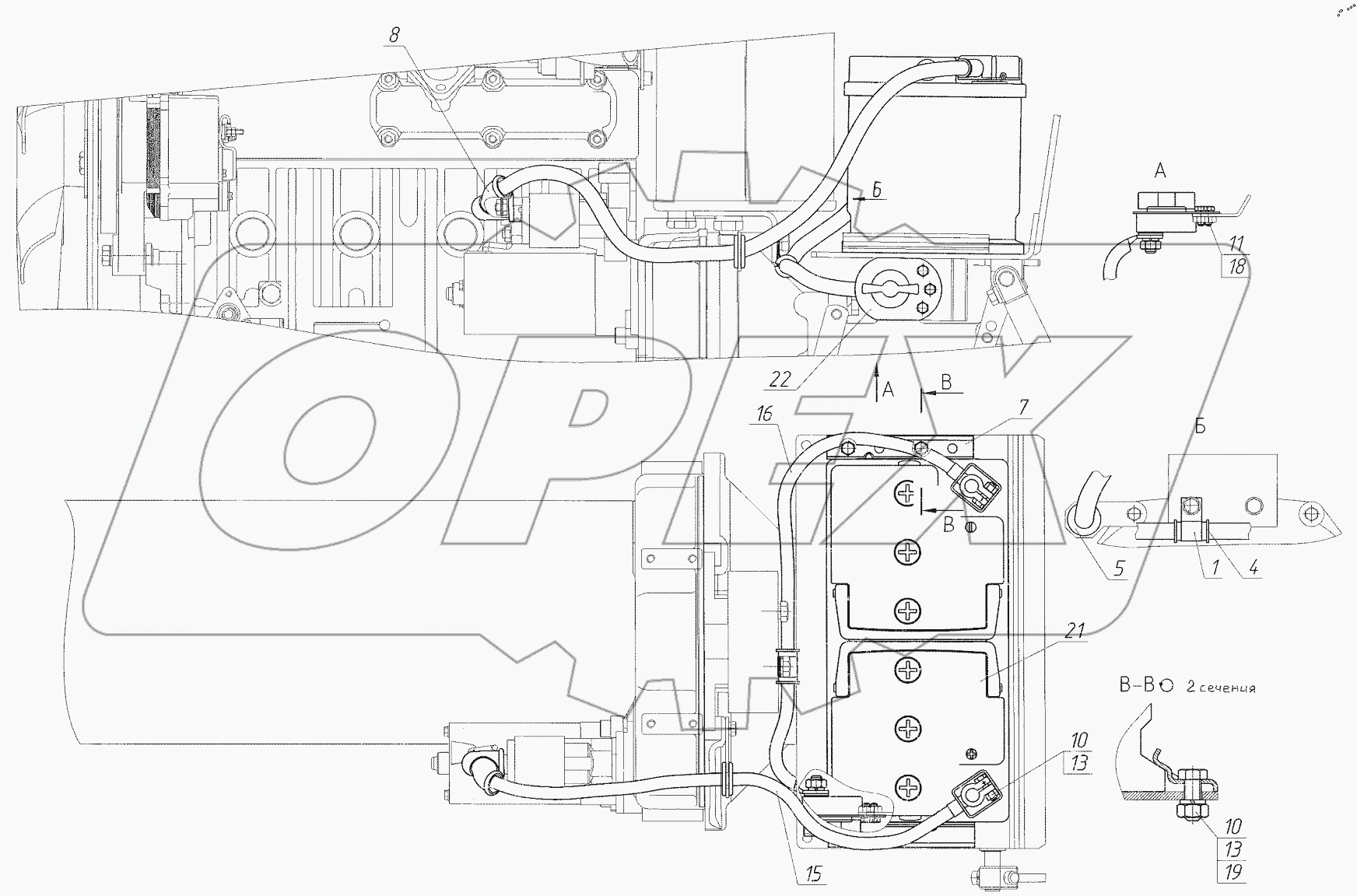  Установка батарей аккумуляторных