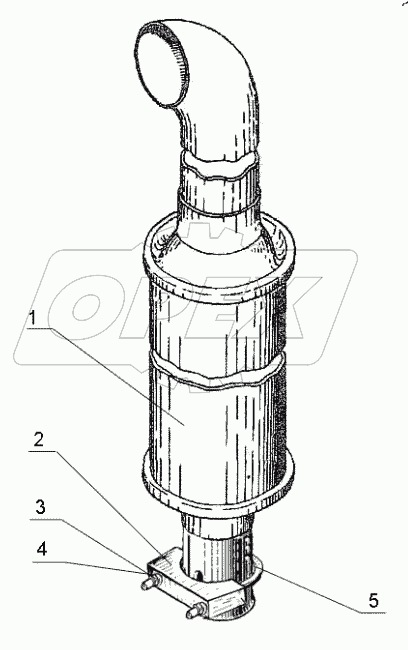  Установка глушителя 320-1205010 («Беларус-451»)
